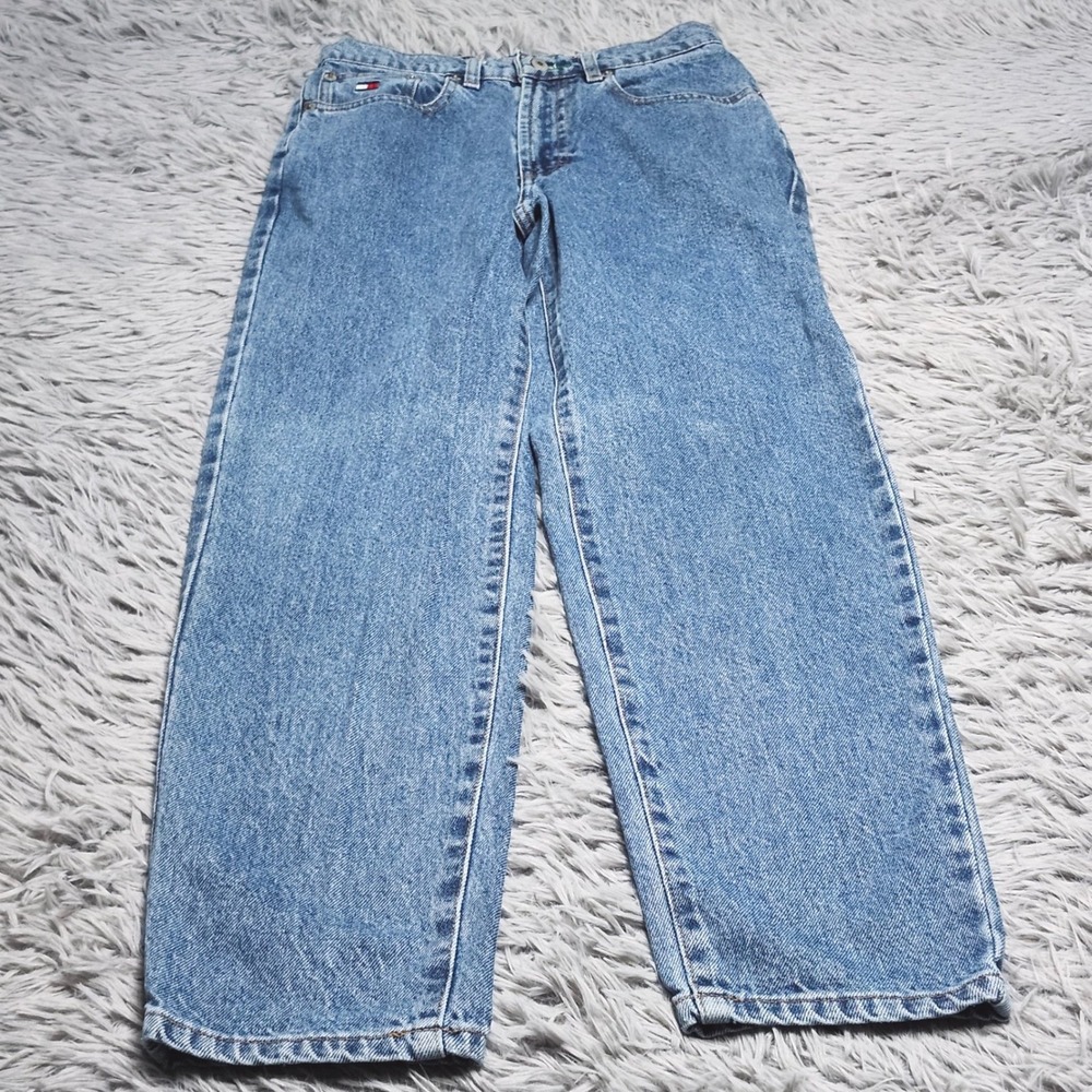 Vintage Tommy‎ Hilfiger Jeans Womens 12 Blue Denim Straight Leg Mid Rise 5508